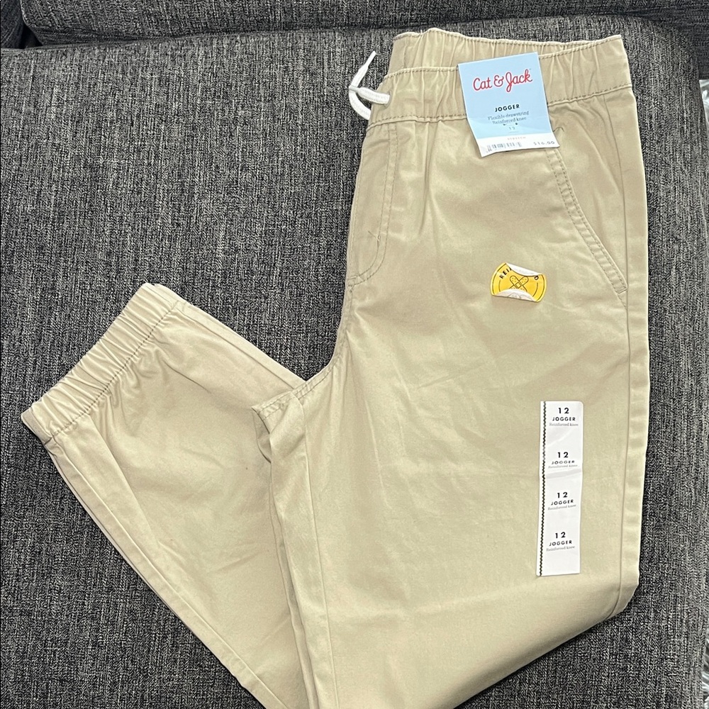 Cat & Jack Light Tan Jogger Pants